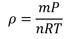 subsitute equation 1 into equation 2 get gas density